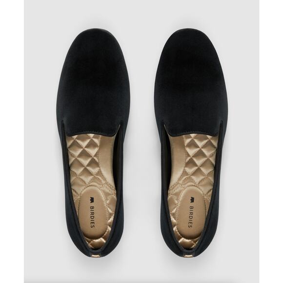 BIRDIES The Starling Velvet Loafers Black Sz 7.5 - Picture 1 of 8